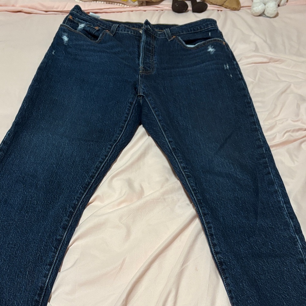 Levi's Dark Blue Denim 501 Back Pocket Jeans
